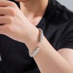 bracelet tête de dragon en argent