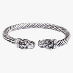 accessoire homme argent tête de dragon