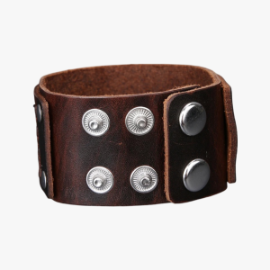 bracelet poignet cuir vintage marron de force homme
