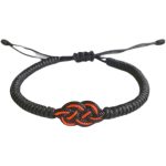 bracelet tissé rouge et noir