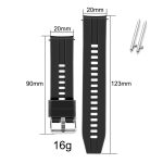 Bracelet de montre en caoutchouc noir