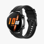 Bracelet de montre en caoutchouc noir