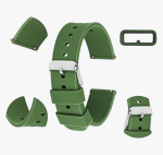 Bracelet montre caoutchouc vert