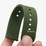 Bracelet montre caoutchouc vert