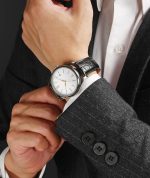 Bracelet montre cuir homme crocodile​