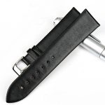 Bracelet montre cuir noir homme-Boucle à aiguille