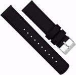 Bracelet montre cuir noir homme-Boucle à aiguille