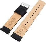 Bracelet montre cuir noir homme-Boucle à aiguille