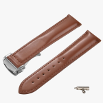 Bracelet montre homme cuir marron 20mm - Lisse
