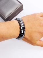 bijou tendance hématite carrée