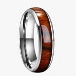 anneau bois et acier inoxydable