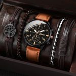 Ensemble Montre Quartz et Bracelets Assortis dans coffret cadeau