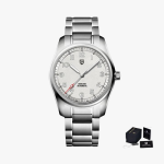 Montre-Automatique-Luxe-En-Acier-blanc