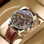 Montre Homme Quartz - Bracelet Cuir Marron