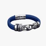 Bracelet Homme corde en bleu Look Viking