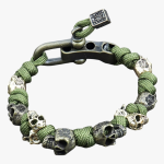 Bracelet Multi-Crânes Vintage vert