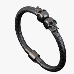 Bracelet Paracorde Homme avec Tête de Mort noir