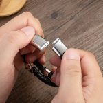fermoir Bracelet Biker en corde Tressé - Crâne