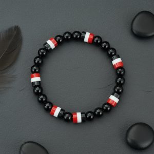 bracelet-homme-perles-tricolore-noir-blanc-rouge-naturel-ardoise