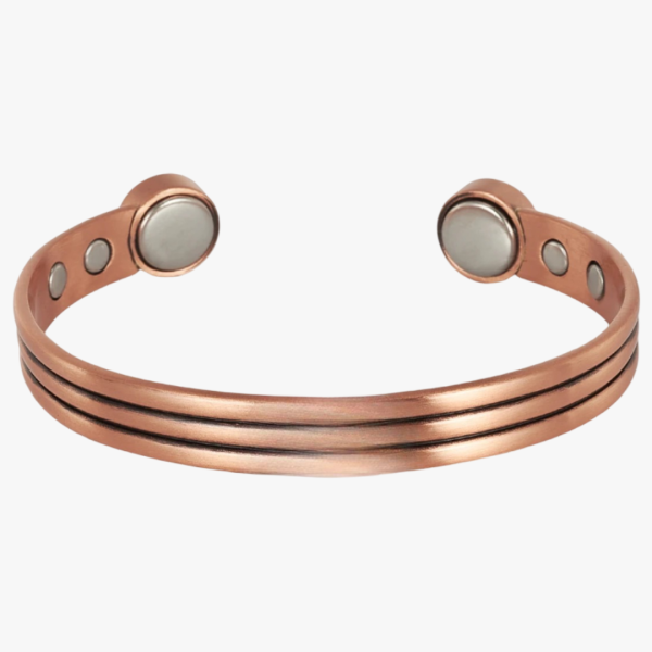 bracelet homme jonc cuivre magnetique naturel fond blanc