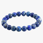 Bracelet homme en perles de lapis-lazuli bleu